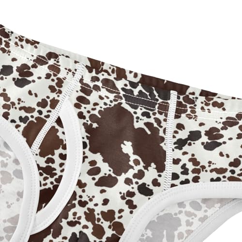 Boys' Exclusive Briefs Toddler Underwear 95% Combed Cotton Boxerbriefs 2T Brown and White Speckled Pattern 914