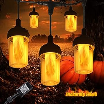 flame effect string lights