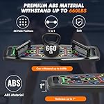 KUYOU Portable Home Gym Workout Equipment, Push Up Board, Pilates Bar & Fitness Accessories with Resistance Bands for Upper Body Strength Training Full Body Workout at Home - Image 5