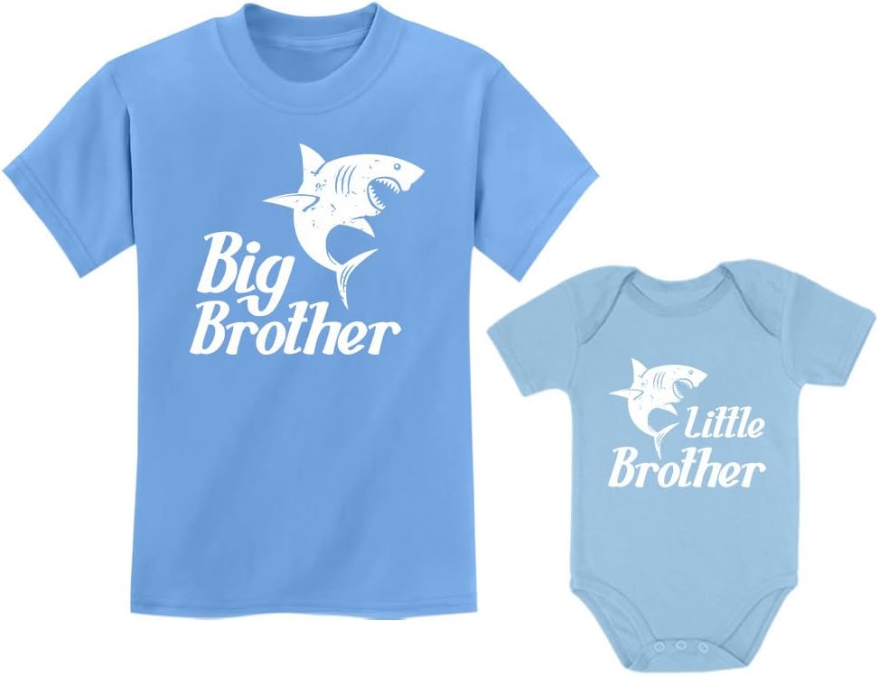 Tstars Big Brother Little Brother Shirts Gift For Shark Loving Boys Siblings Set