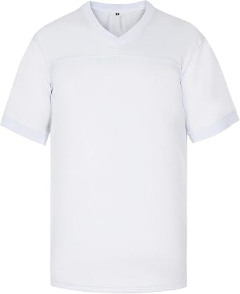 BOROLIN Youth Blank Football Jersey,Polyester Plain Football Shirt Pullover Sports Clothing