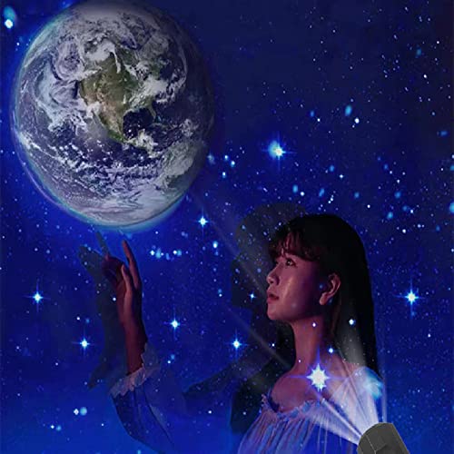 Moon Earth Astronaut Lamp Projector Night Light, 360° Moon Projection Light Usb Star Night Light Charging Lighting With 3 Modes,Romantic Atmosphere Lamp For Selfie Backgroun Bedroom Decor #TOP2