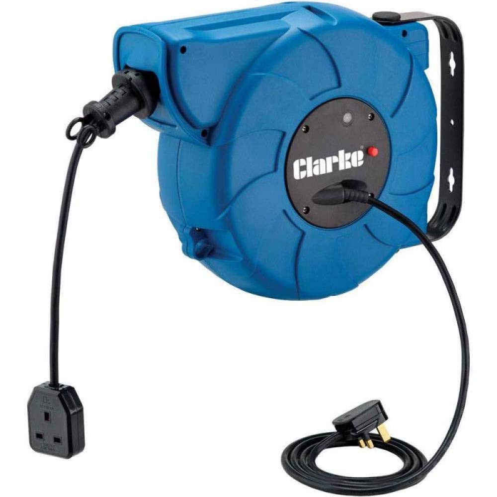 Clarke International Blue Clarke Ccr15t 15 Metre 230V Retractable Cable Reel