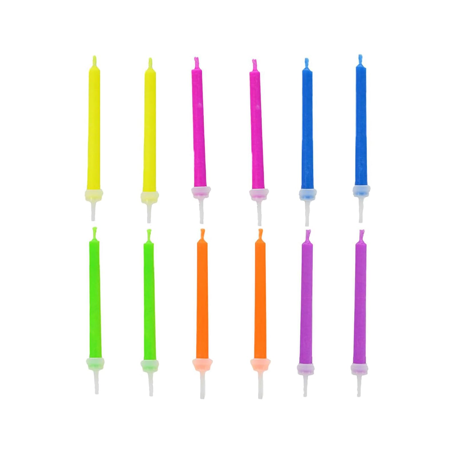 Velas Cumpleaños De Colores,12Pcs velas de cumpleaños de llama de colores velas de pastel de llamas multicolores perfectas para pasteles de cumpleaños