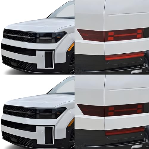 BOGAR TECH DESIGNS Full Headlight Taillight Tint Kit Compatible with Hyundai Santa Fe 2024-2025, Light Smoke