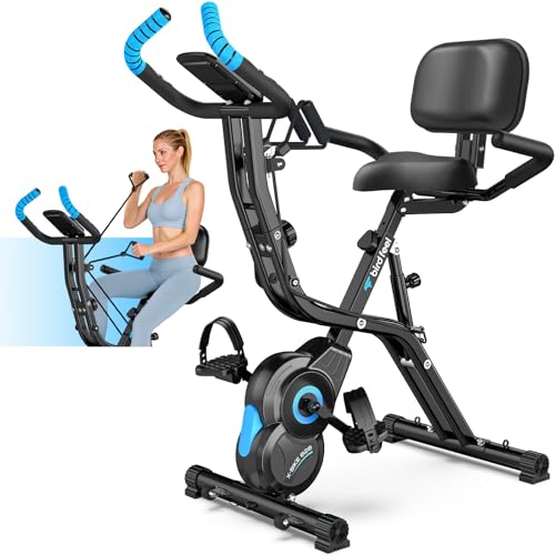 Birdfeel Foldable Exercise Bike, Multifunctional Indoor Stationary Bikes for Home with 8-Level...