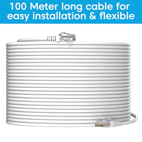Image of Sounce Cat6 Ethernet Cable 100 Meter - High Speed 550MHz / 10Gbps LAN Network Cable with RJ45 Metal Shielded Connectors | Heavy-Duty Internet Patch Cord for Router, Modem, Gaming, CCTV