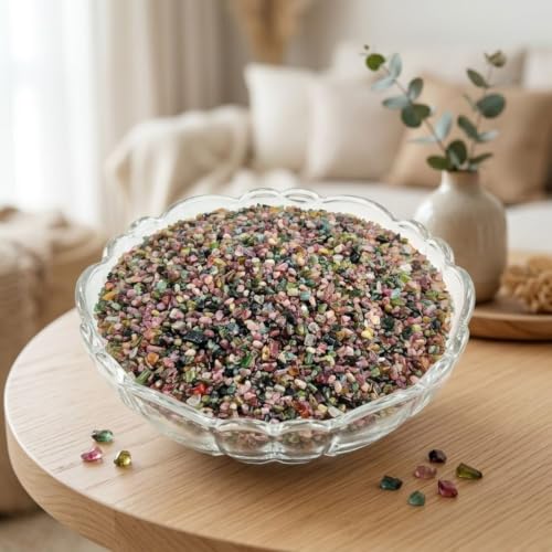 Image of Multi Tourmaline Crystal Chips (500 Gm) | Natural Gemstones for Creativity & Confidence | Decorative Crystals for Vastu Home Decor & Office Desk Decoration | DIY Craft & Jewellery Making