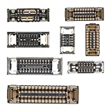 Risidamoy 8 Pcs for iPhone 13 Motherboard Socket Connection A Kits Includes Earpiece Bluetooth Connector Slot Flash Light Front Camera Receptacle for iPhone13 On/Off Power Dot Matrix WiFi NFC Outlet