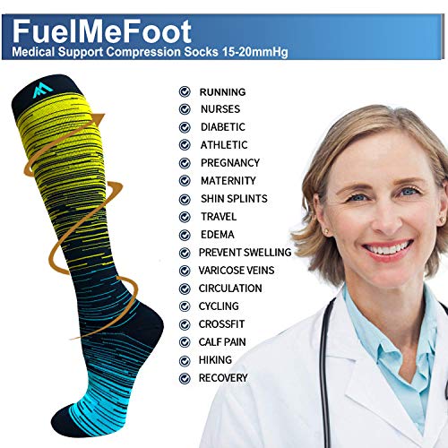 Image of FuelMeFoot 3 Pack Copper Compression Socks - Compression Socks Women & Men Circulation - Best for Medical,Running,Athletic
