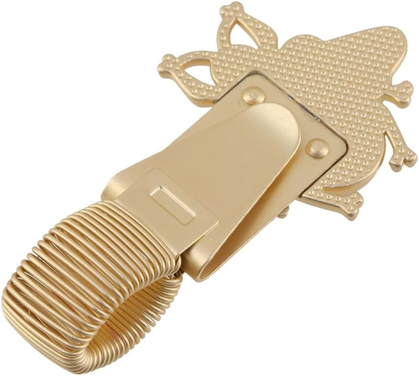 T Tulead Metal Pen Clip Holder, Golden Bee Shape, Pack of 3 image 3