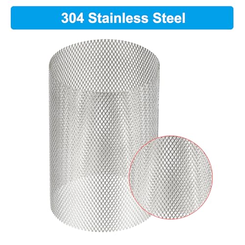Image of PATIKIL 2 Pcs 55mm OD Strainer Mesh, 80mm H Screen Y Shaped Strainer Filter Valve Mesh Screen 304 Stainless Steel Strainer Mesh for Debris Pump Water Oil Separation