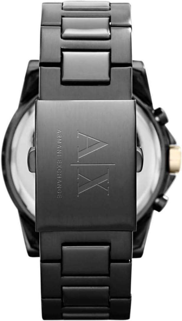 Close-up of the Armani Exchange AX2094 watch face, showing the chronograph sub-dials and markers.