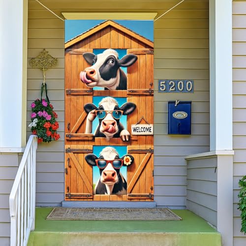Image of Funny Chihuahua Toilet Newspaper Dog Door Cover 35x71in