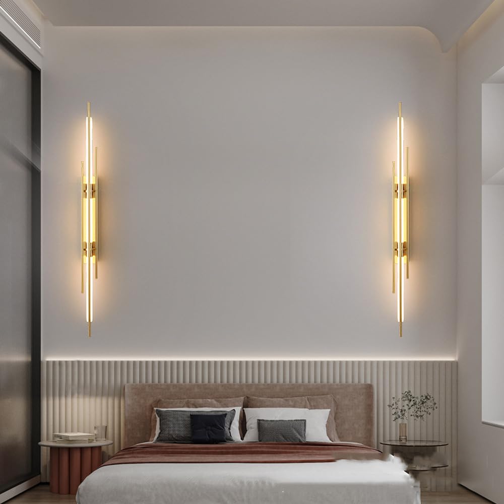 Applique da Parete a LED Moderna e Minimalista, Design lineare di metà secolo da 39,4 Pollici, Luce cablata per Arredamento Domestico, apparecchio di Illuminazione per Interni