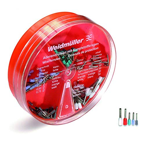 Weidmüller 9025410000 Aderendhülsen-Sortiment 0.14 mm², 0.25 mm², 0.34 mm², 0.5 mm², 0.75 mm² Teilisoliert Grau, Hellbl