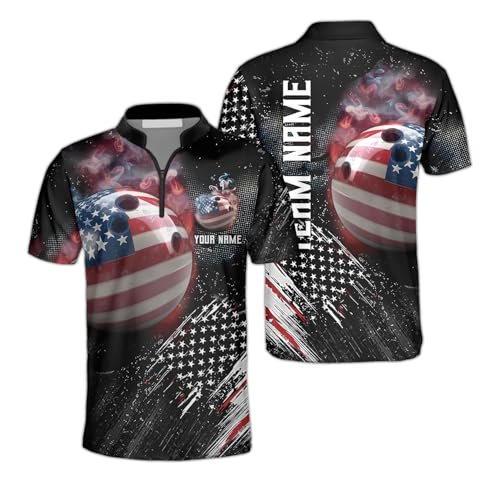 SHAANT Personalized Bowling Shirts for Men, Women, Custom Name Bowling Jerseys for Team, Retro Vintage Hawaii for Bowlers
