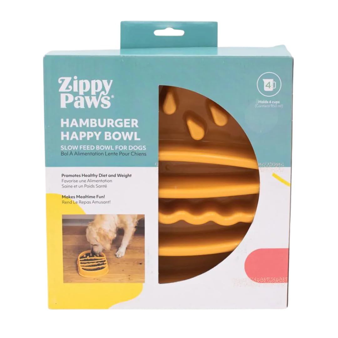 Amazon.com : ZippyPaws Happy Bowl - Slow Feeder Dog & Puppy Bowl
