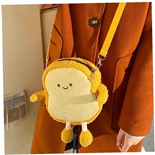 Cartoon Plush Shoulder Bag Simulation Bread Crossbody Bag Kawaii Messenger Bag for Girls Women2
