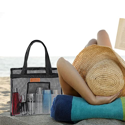 Sacola de praia de malha | Sacolas de praia – Sacolas de secagem rápida para brinquedos de praia, na