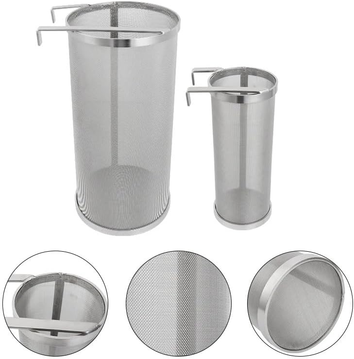Homebrew Hop Spider Stainless Steel 300 Micron Beer Filter Strainer With Hook Beer Hop Spider For Beer/Wine Brewing(A10inch)