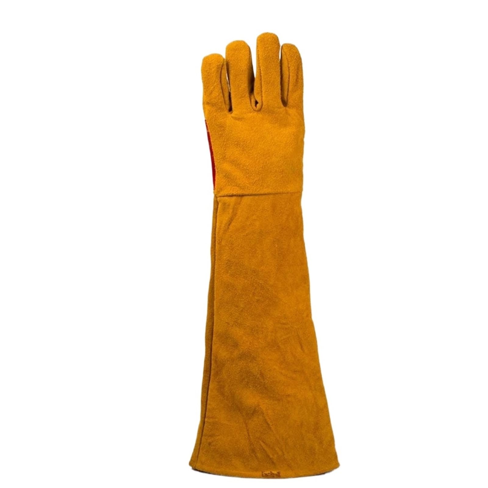 Guantes de Soldador de Cuero de Vaca Resistentes al Calor, Guantes de Trabajo aislados en Longitudes de 35/40/45/60 cm(40cm)