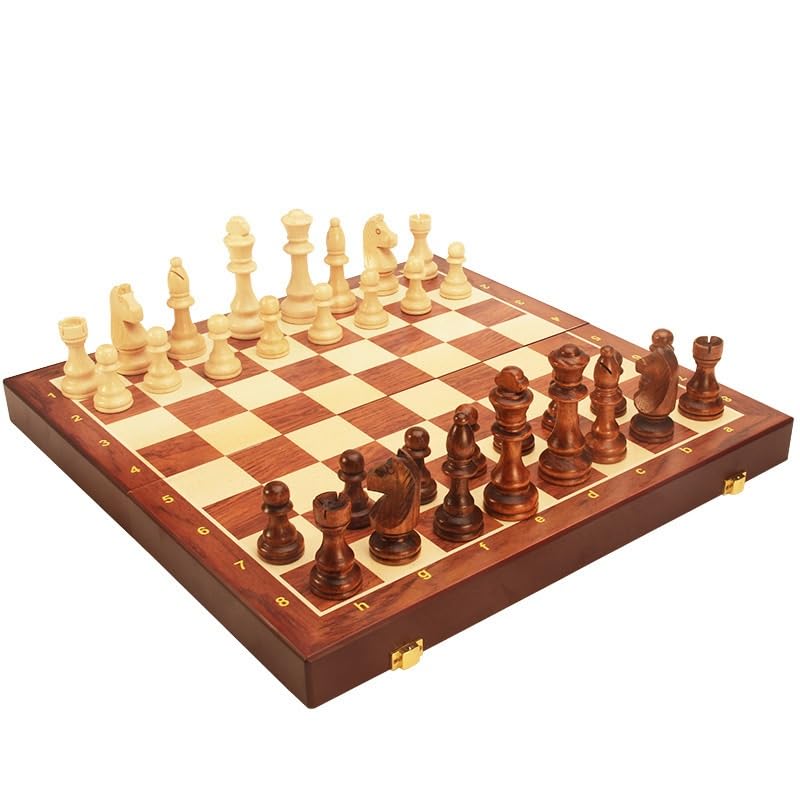 Scacchi magnetico in legno per adulti e bambini, scacchiera