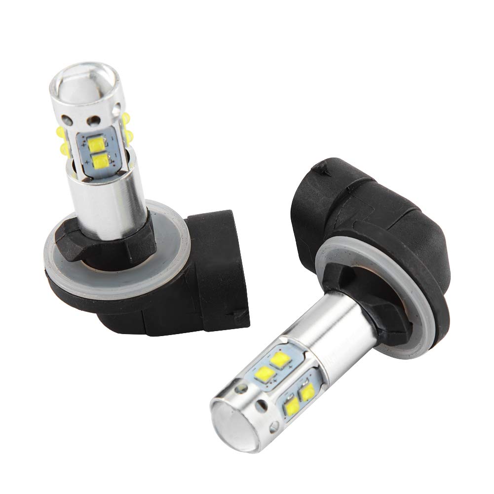 Yctze Żarówka przeciwmgielna led do żarówek LED do samochodu 2 sztuki 12-24V 50W Samochód High Power LED przeciwmgielne żarówki do jazdy dziennej do świateł przeciwmgielnych Akcent LED