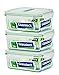 Glasslock Food-Storage Container with Locking Lids Microwave Safe 6pcs Set Rectangular 37oz/1100ml