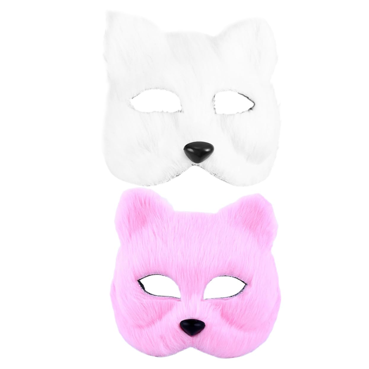 Hemoton Fox Mask Lint Material Lightweight Half Face Japanese Masquerade Mask for Diy Decorative