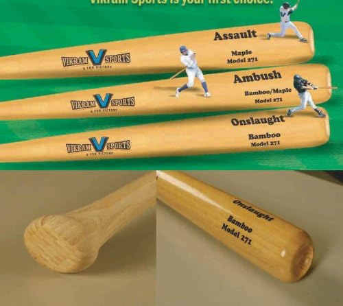Vikram Sports 2021 Onslaught Bamboo Baseball Bat (Model 271) 33 inch 30 OZ (-3) at Factory Direct Price