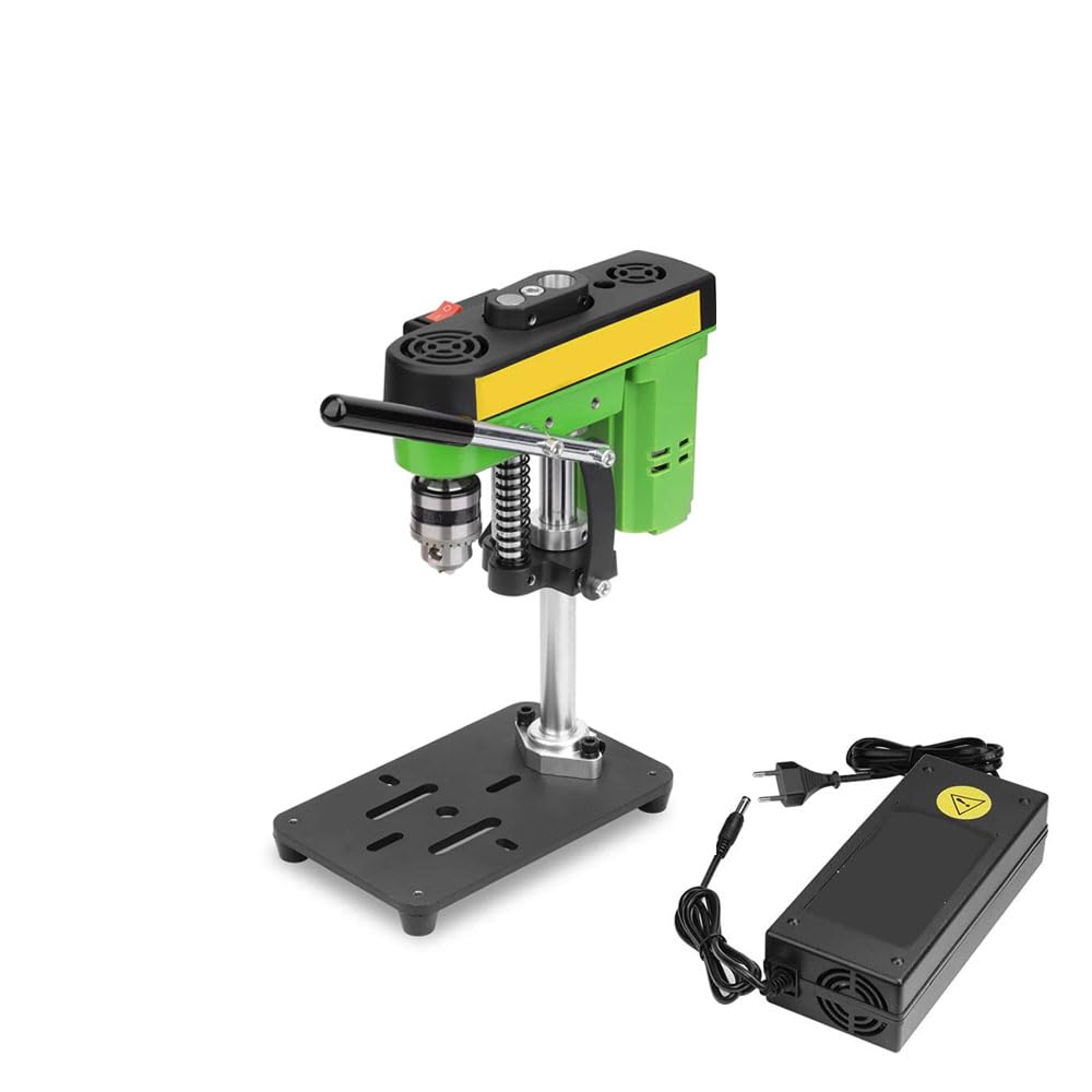 Mini Taladro Columna,Taladro De Banco Eléctrico Ajustable De 7 Velocidades,Velocidad Máxima De 2800 Rpm,Taladro De Prensa Vertical Para Taladrado Directo De Metal, Madera (A)