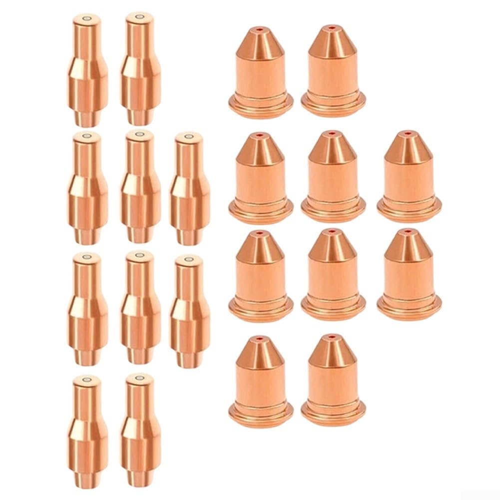 Confezione da 20 ugelli per taglierina al plasma, punta elettrodo, 0,08 cm, in rame, per torce Harbor Titanium IPT-45 PT-45, 56576 56811