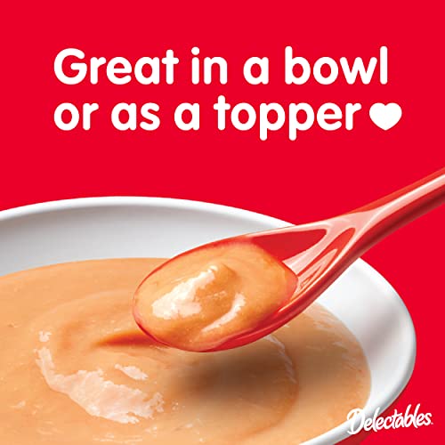 Image of Delectables Lickable Treat Bisque Wet Cat Treat Variety, Food Topper, Hydrating, Grain-Free, No Fillers, By-Products, Added Preservatives, 1.4oz Pouch 36ct