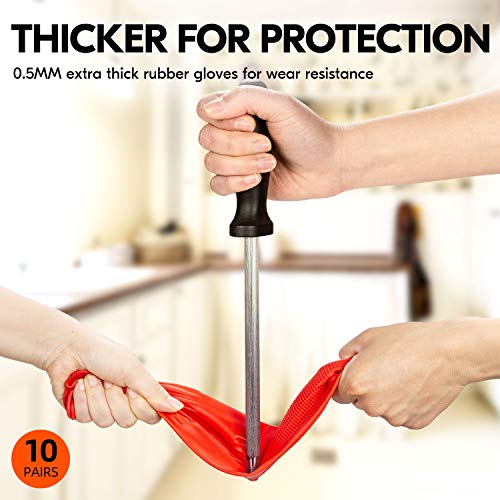 Vgo-10-Pairs-Dishwashing-Gloves-Reusable-Household-Gloves-Kitchen-Gloves-Long-Sleeve-Thick-Latex-Cleaning-Washing-Working-Painting-Gardening-Pet-Care-Size-L-Red-RB2143