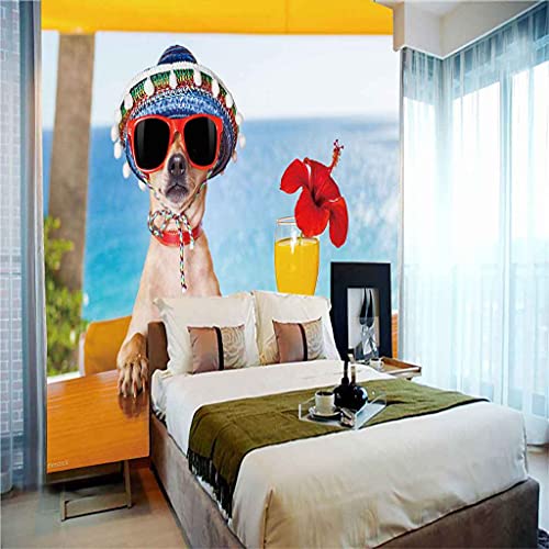 Papier peint 3D chiot auto-adhésif pour relooker un mur abîmé sans colle