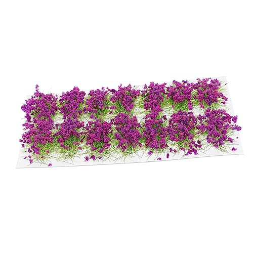 DECORNIJIA 1 Caja Cobertizo De Hierba Decoración Al Aire Libre Arbustos Artificiales Penacho De Hierba En Miniatura Hortensia Realista Vegetación Plantas Mechones Resina Plástica Púrpura