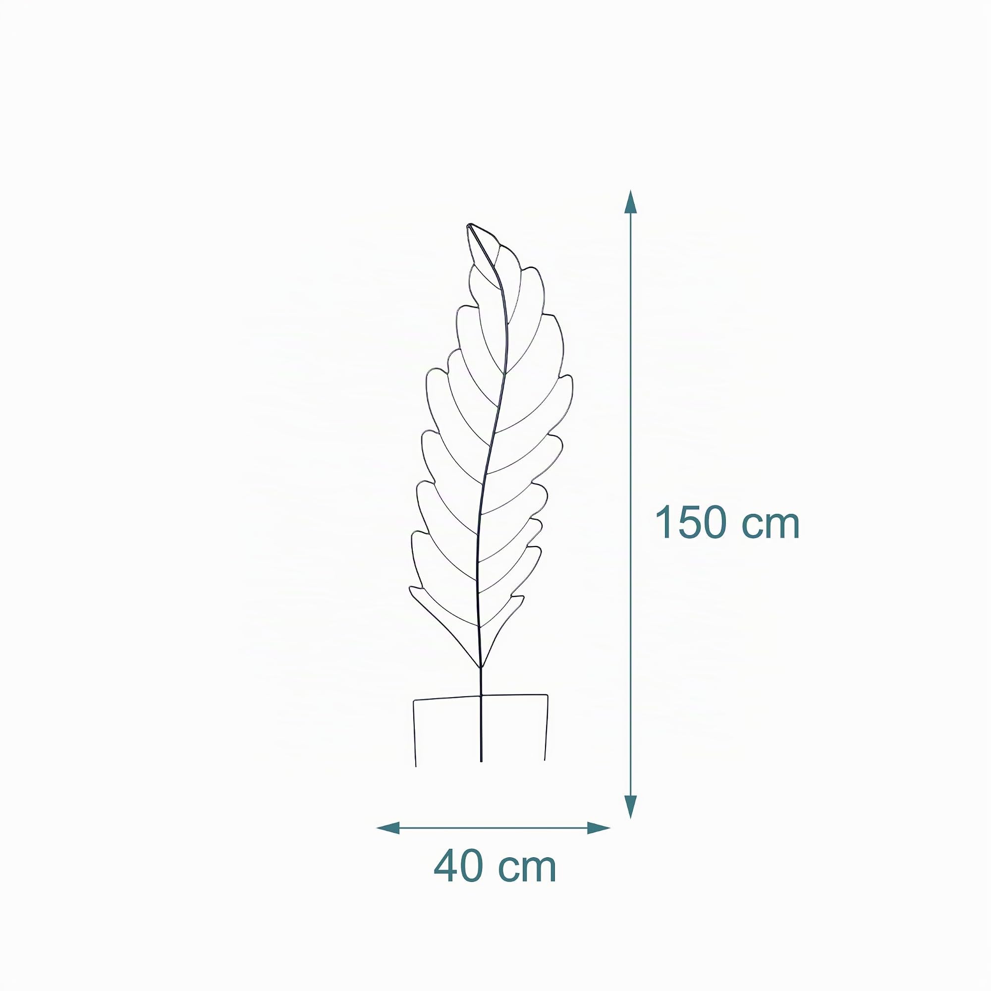 Relaxdays Rankgitter, 3er Set, HxB: 150x40 cm, Blatt, Metall, Rankhilfe Kletterpflanzen, Garten & Kübelpflanzen, schwarz