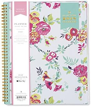 Day Designer for Blue Sky 2018 Weekly & Monthly Planner, Twin-Wire Binding, 8.5" x 11", Peyton White