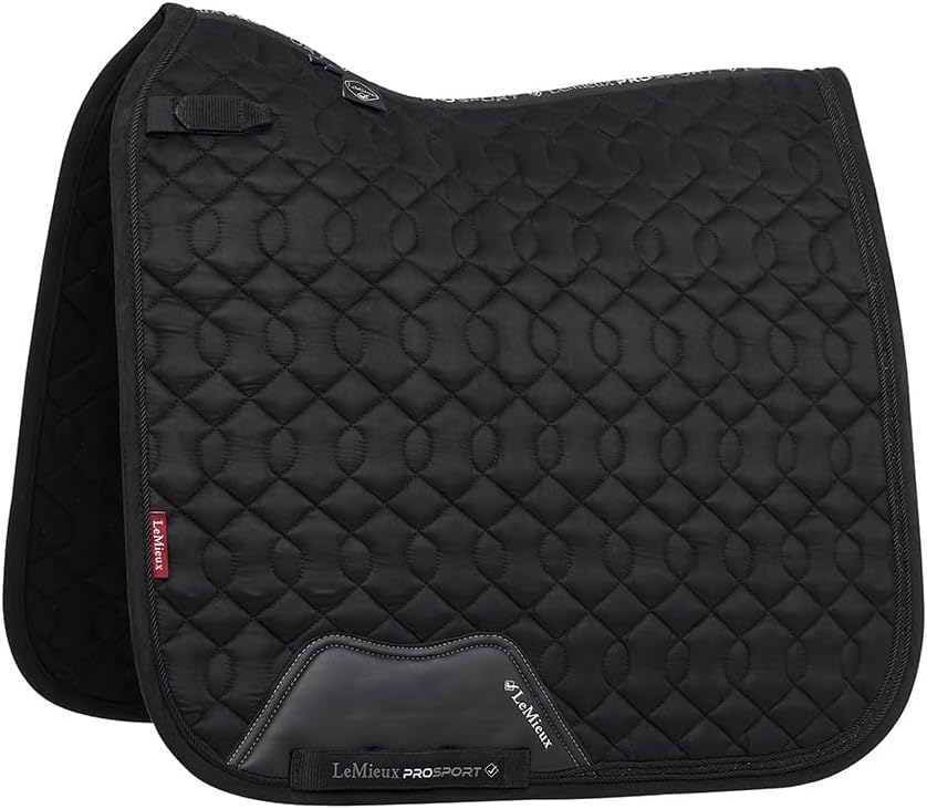 LeMieux Crystal Suede Dressage Square - Sparkle & Braided Detail Trims - Equestrian Saddle Pad