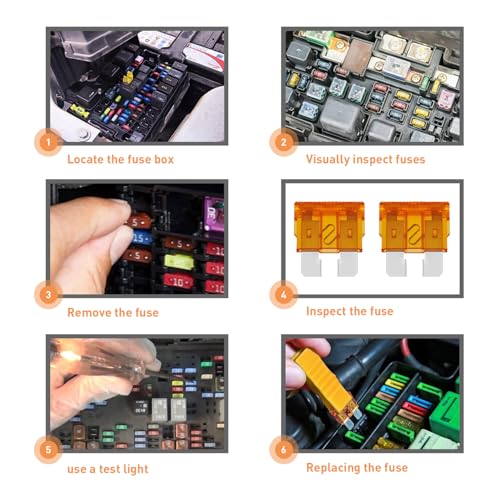 Image of Nilight 10 pcs Regular Standard Blade Fuse Assortment Kit | 5A 5AMP APR ATO ATC Fuses Circuit Protection Replacement for Trucks RV Boats Automotive Cars