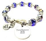 I Love Someone with OCD Capped Crystal in Sapphire Blue Chubby Chico Charms Exclusive