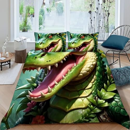 Housse de couette double les amphibiens microfibre 200x200 cm - 3