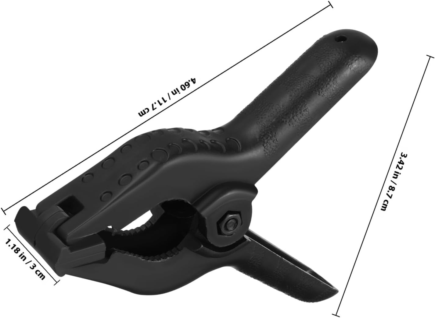 24pcs 4-inch Black Plastic Spring Clamps for Backdrop, Large Heavy Duty Banner Clips for Photography, Pool Cover, and Industrial Use