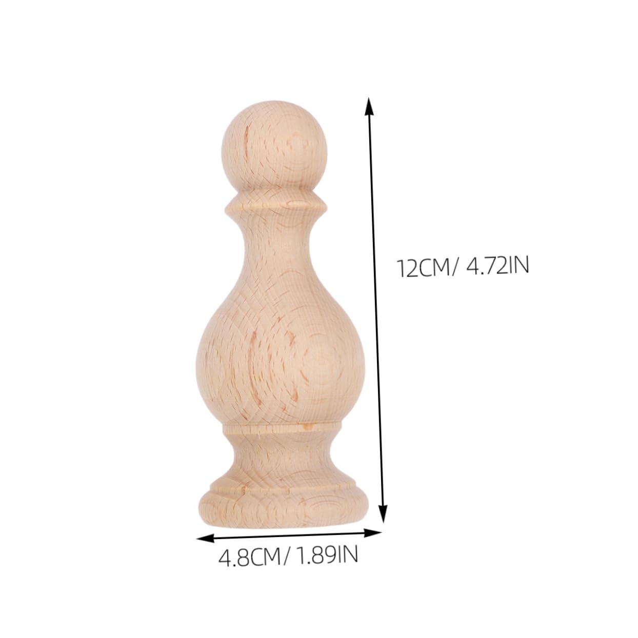 ORFOFE Decorative Rod Ends 3pcs Wooden Finials for Curtain Rods Bed Posts and More