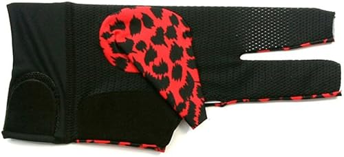 Miniatura 4 de IBS Rojo Touch Tres Dedos Guante Billar Billar Taco Profesional Spandex