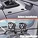 HENGTUAOTO JL Dual Light Bar Mount Bracket, JT Ditch Light Cowl Light A-Pillar Mounting Brackets Compatible with Jeep Wrangler JL JLU Gladiator JT 2018-2025