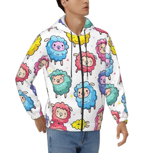 Sweat à capuche imprimé mouton mignon coupe moderne et confort EdWal