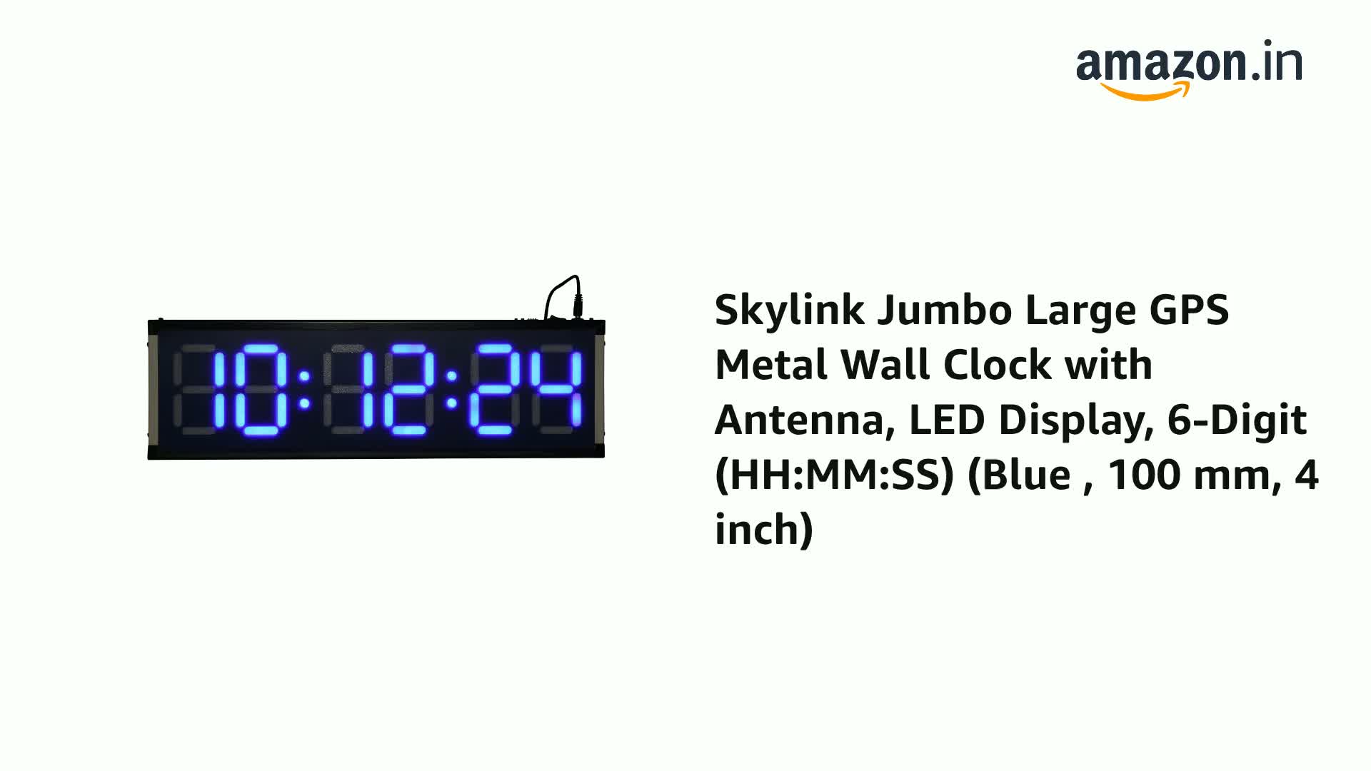 Buy Skylink Jumbo Large GPS Metal Wall Clock with Antenna, LED