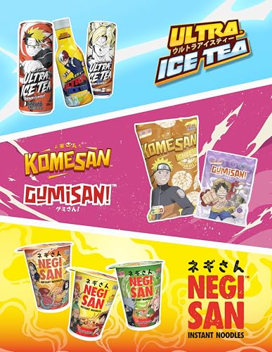 GUMISAN One Piece Luffy Fruchtgummi Bänder - Erdbeergeschmack - Offiziell lizensiert - Fruchtgummi Schnüre in Spaghetti-Form - Halal zertifiziert - 1 x 75g